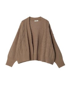 earth music&ecology ベロアモールケーブルカーディガン