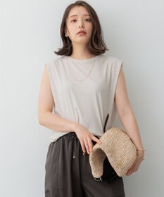 23区 S 【SLOW/一部店舗限定】シアーツイストシングルジャージー ノースリーブ カットソー