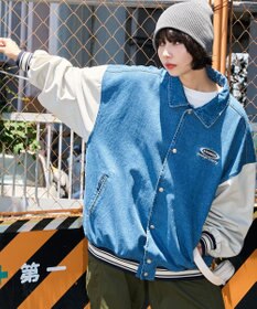 WEGO 【ユニセックス着用ITEM】デニムスタジャン