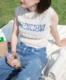 WEGO ロゴケーブルメッシュベスト