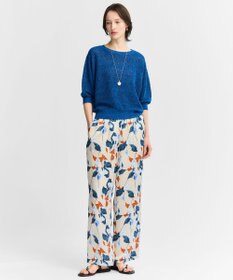 23区 カラーリリープリント ワイド パンツ