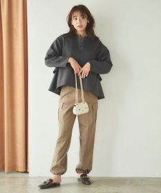 Feroux 【洗える】ラッフルスキッパー ブラウス