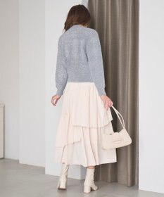 Feroux 【洗える】ラメシャギー カーディガン