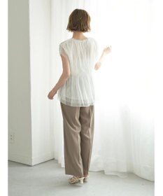 YECCA VECCA チュールギャザーブラウス