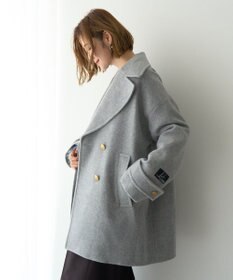 YECCA VECCA ウール混ミドル丈Pコート