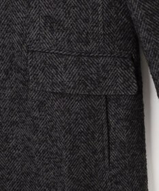 JOSEPH ABBOUD 【キングサイズ・尾州産カシミヤブレンド×アルパカ混素材】カシミヤブレンドアルパカヘリンボン チェスターコート