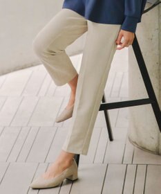 Tiaclasse 【洗える】スエードポンチテーパードパンツ