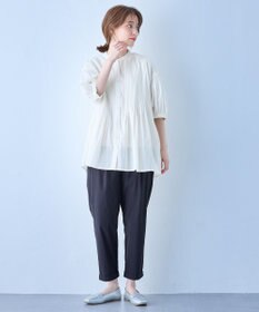 ANY L 【接触冷感/ウエストゴム/ストレッチ】クールタッチタックパンツ