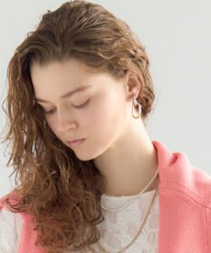 23区 【先行予約】コンビカラー オーバル イヤリング