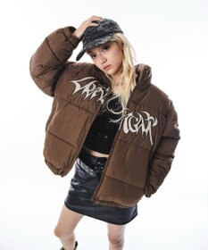 WEGO 【ユニセックス着用ITEM/MLサイズ展開】パファーグラフィックブルゾン