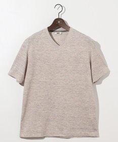JOSEPH ABBOUD 【リネン素材/吸水速乾/日本素材】リネンハニカム Vネック Tシャツ