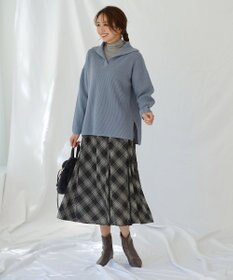 ANY ウールブレンドスキッパーネックニット