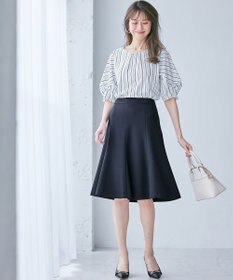 ANY SIS 【接触冷感・吸水速乾・UVケア】エアリードレープスムース タックスリーブ ブラウス