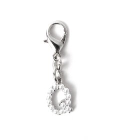 WEGO 【痛バ＆推し活グッズ】シルバーパールアルファベットDIYチャーム17ｍｍ