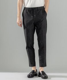 JOSEPH HOMME 新型・新柄【洗える/ストレッチ/シワになりにくい/セットアップ対応可】クールドッツストレッチ ドロスト付テーパードパンツ / PEGG CONVERTIBLE