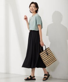 J.PRESS LADIES 【洗える】ジャージー フレアースカート