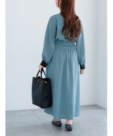 Te chichi バイカラーシャーリングワンピース