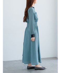 Te chichi バイカラーシャーリングワンピース