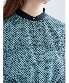 Te chichi バイカラーシャーリングワンピース