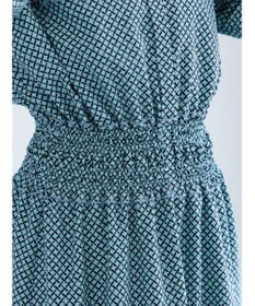 Te chichi バイカラーシャーリングワンピース