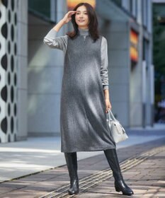 J.PRESS LADIES L ネップヘリンボーン ジャンパースカート