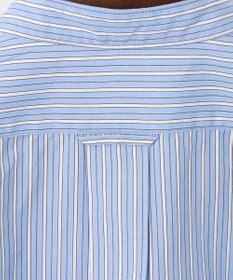 J.PRESS MEN 【WEB限定】ポプリンストライプ バックブルバンドカラーシャツ