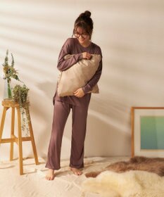 OP／FILA 【FILA】犬や猫の毛がつきにくいルームウェア上下セット/長袖