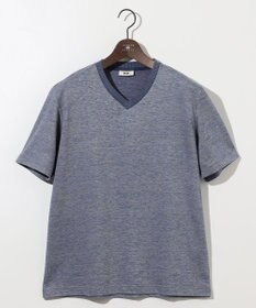 JOSEPH ABBOUD 【リネン素材/吸水速乾/日本素材】リネンハニカム Vネック Tシャツ
