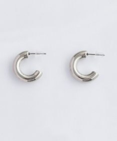 Phoebe 【金属アレルギー対応】ボリュームフープピアス　シルバー/サージカルステンレス