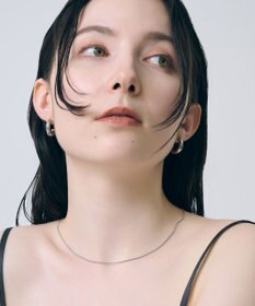 Phoebe 【金属アレルギー対応】ボリュームフープピアス　シルバー/サージカルステンレス