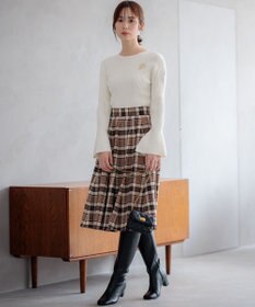 組曲 【WEB限定】ELENAフレアスリーブ リブニット