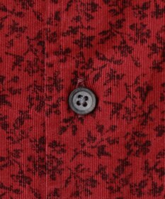 JOSEPH ABBOUD 【ソフトな着心地/I単品羽織にも】 コーデュロイフラワープリント シャツ