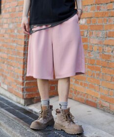 WEGO 【ユニセックス着用ITEM/SMサイズ展開/ウエストゴム】スウェットバギーショーツ