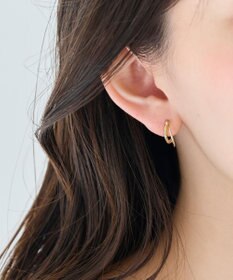 Phoebe 〈痛くないシリーズ/アレルギー対応〉ベーシックダブルフープライトフィットイヤリング　ゴールド