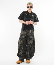 WEGO 【ユニセックス着用ITEM】ブリーチグラフィックポロシャツ（SS）