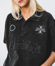 WEGO 【ユニセックス着用ITEM】ブリーチグラフィックポロシャツ（SS）