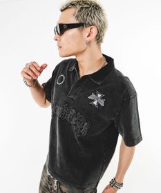 WEGO 【ユニセックス着用ITEM】ブリーチグラフィックポロシャツ（SS）