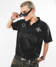 WEGO 【ユニセックス着用ITEM】ブリーチグラフィックポロシャツ（SS）