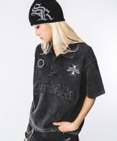 WEGO 【ユニセックス着用ITEM】ブリーチグラフィックポロシャツ（SS）