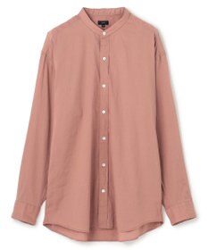 JOSEPH HOMME 【LEON 掲載】リネンストレッチブロード　バンドカラーシャツ