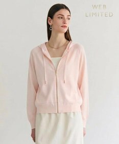 BEIGE， MONSTERA / ストレッチ フーデットニット Pink