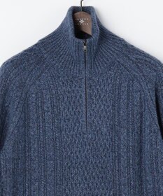JOSEPH ABBOUD 【柔らか】ラムコットンハイネックジップ セーター