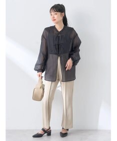 earth music&ecology シアーリボンシャツ