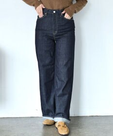 caqu スッキリ足長効果 ハイライズバギーシルエットデニム