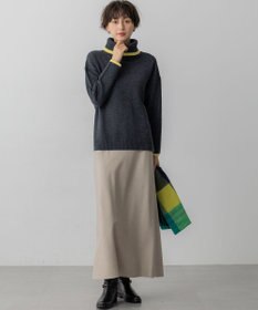 23区 S 【洗える】ウールカシミヤ コンビカラー オフタートル ニット