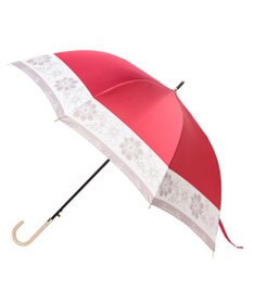 MOONBAT LANVIN en Bleu 【耐風】長傘 サテンプリントフラワー