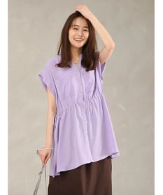 Green Parks ウエストドロストフレンチスリーブチュニック