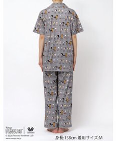 WACOAL PEANUTS パジャマ 5分袖 半袖 8分丈 綿100%(本体) スヌーピー レディース FDT167 /ワコール