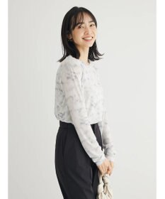 Green Parks クルーネックアソート柄シアープルオーバー