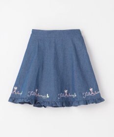 ANY KIDS 裾 ロゴ刺繍 スカパン